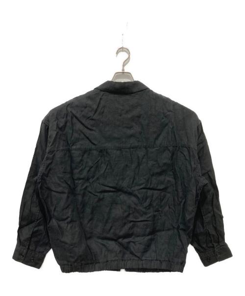STEVEN ALAN（スティーブンアラン）STEVEN ALAN (スティーブンアラン) LINEN ZIP BALON BLOUSON ブラック サイズ:XLの古着・服飾アイテム