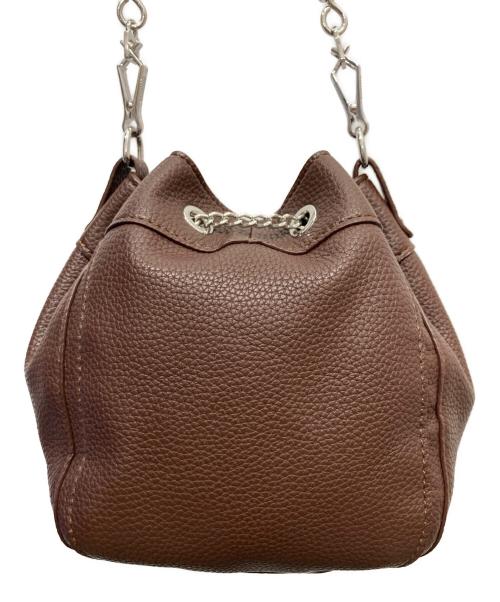 Vivienne Westwood（ヴィヴィアンウエストウッド）Vivienne Westwood (ヴィヴィアンウエストウッド) 巾着ショルダーバッグ ブラウンの古着・服飾アイテム