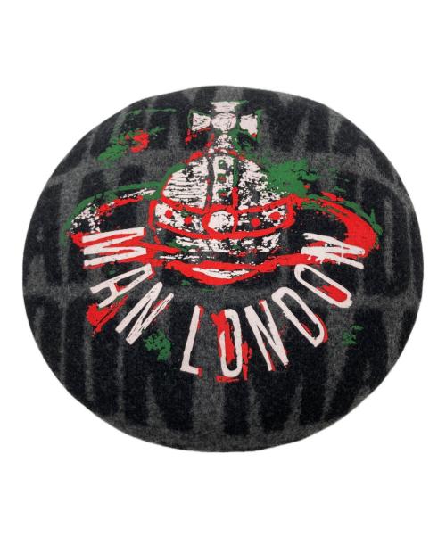 Vivienne Westwood man（ヴィヴィアン ウェストウッド マン）Vivienne Westwood man (ヴィヴィアン ウェストウッド マン) ベレー帽 グレーの古着・服飾アイテム