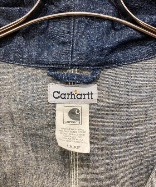 CarHartt（カーハート）CarHartt (カーハート) フーデッドデニムカバーオール インディゴ サイズ:Lの古着・服飾アイテム