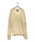 GUCCIグッチ）の古着「カシミヤVネックニット」｜ベージュ