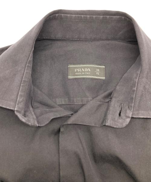 PRADA（プラダ）PRADA (プラダ) ドレスシャツ ブラック サイズ:38の古着・服飾アイテム