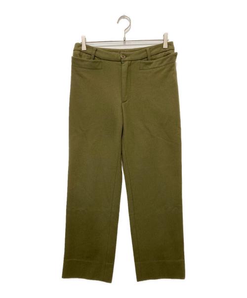 DIRK BIKKEMBERGS（ダークビッケンバーグ）DIRK BIKKEMBERGS (ダークビッケンバーグ) ウールパンツ カーキ サイズ:Mの古着・服飾アイテム
