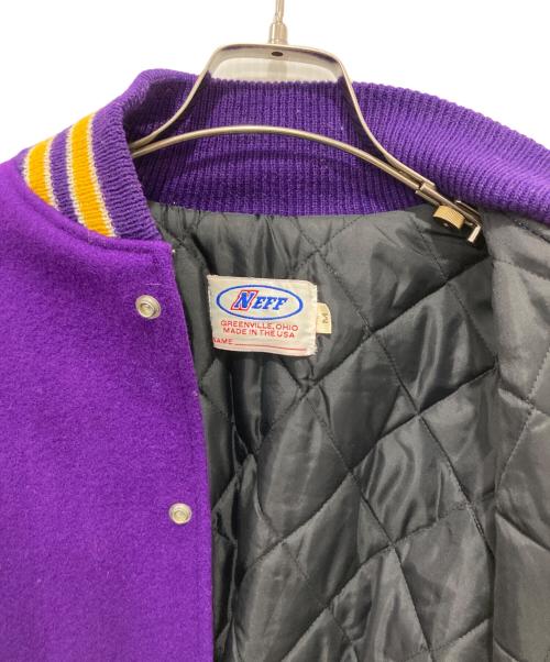NEFF（ネフ）NEFF (ネフ) スタジャン パープル×イエロー サイズ:Mの古着・服飾アイテム