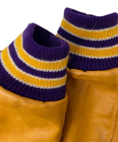 NEFF（ネフ）NEFF (ネフ) スタジャン パープル×イエロー サイズ:Mの古着・服飾アイテム