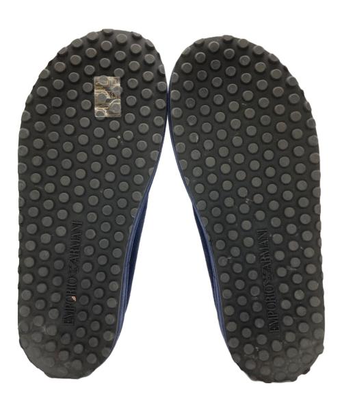 EMPORIO ARMANI（エンポリオアルマーニ）EMPORIO ARMANI (エンポリオアルマーニ) エンボスロゴシューズ ネイビー サイズ:6の古着・服飾アイテム