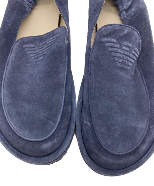 EMPORIO ARMANI（エンポリオアルマーニ）EMPORIO ARMANI (エンポリオアルマーニ) エンボスロゴシューズ ネイビー サイズ:6の古着・服飾アイテム