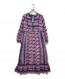 ne quittez pas（ヌキテパ）の古着「ETHNIC PRINT FRILLED DRESS」｜ピンク