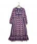 ne quittez pas（ヌキテパ）の古着「ETHNIC PRINT FRILLED DRESS」｜ピンク