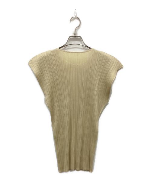 PLEATS PLEASE（プリーツプリーズ）PLEATS PLEASE (プリーツプリーズ) ノースリーブプリーツブラウス イエロー サイズ:3の古着・服飾アイテム