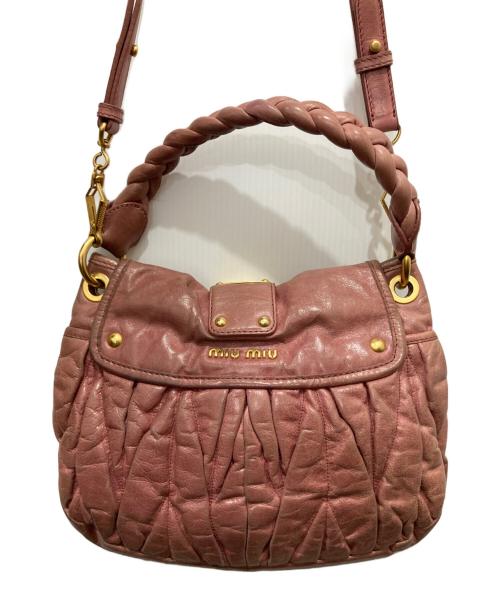 MIU MIU（ミュウミュウ）MIU MIU (ミュウミュウ) 2WAYハンドバッグ ピンクの古着・服飾アイテム