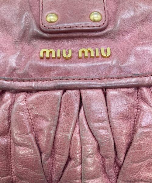 MIU MIU（ミュウミュウ）MIU MIU (ミュウミュウ) 2WAYハンドバッグ ピンクの古着・服飾アイテム