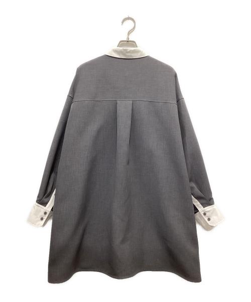 machatt（マチャット）machatt (マチャット) ダブルクロスバイカラードレス グレー サイズ:Fの古着・服飾アイテム