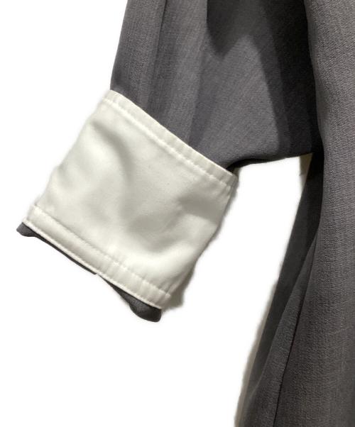 machatt（マチャット）machatt (マチャット) ダブルクロスバイカラードレス グレー サイズ:Fの古着・服飾アイテム