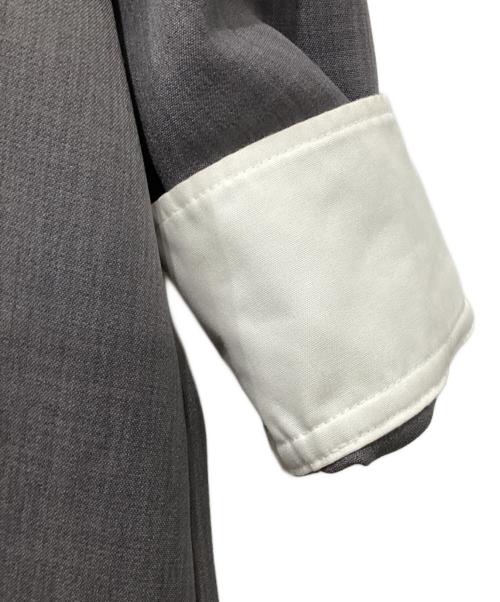 machatt（マチャット）machatt (マチャット) ダブルクロスバイカラードレス グレー サイズ:Fの古着・服飾アイテム