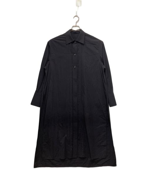 LOHEN（ローヘン）LOHEN (ローヘン) ステンカラーロングシャツワンピース ネイビー サイズ:FREEの古着・服飾アイテム