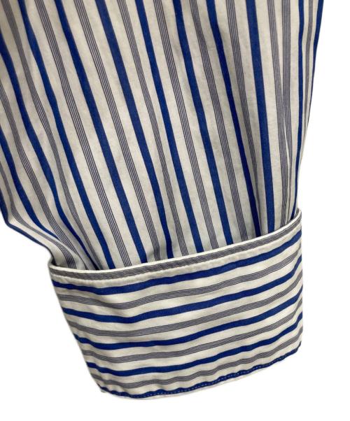 COMME des GARCONS HOMME DEUX（コムデギャルソン オム ドゥ）COMME des GARCONS HOMME DEUX (コムデギャルソン オム ドゥ) ストライプ切替シャツ ブルー×イエロー サイズ:Lの古着・服飾アイテム