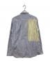 COMME des GARCONS HOMME DEUX (コムデギャルソン オム ドゥ) ストライプ切替シャツ ブルー×イエロー サイズ:L：9000円