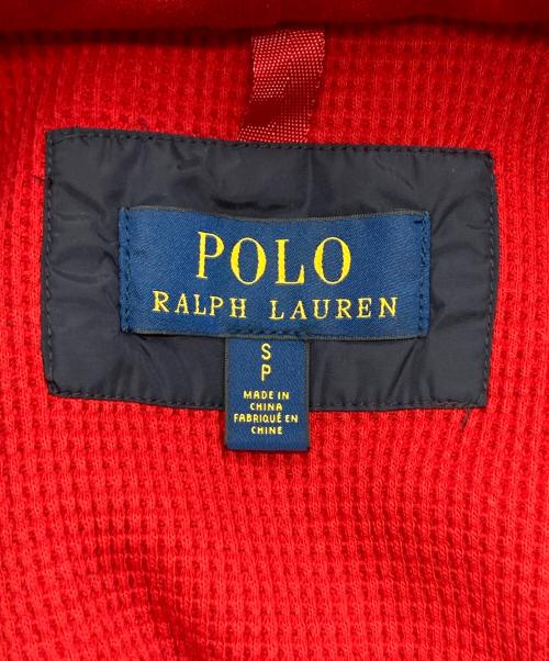 POLO RALPH LAUREN（ポロ・ラルフローレン）POLO RALPH LAUREN (ポロ・ラルフローレン) フードドッキングコーチジャケット ネイビー×レッド サイズ:Sの古着・服飾アイテム