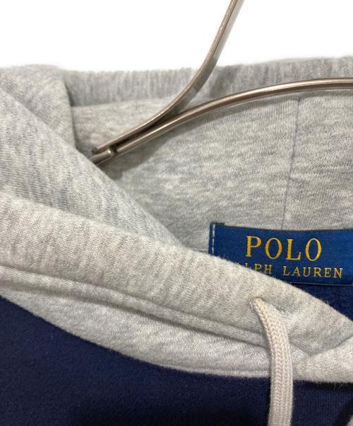 POLO RALPH LAUREN（ポロ・ラルフローレン）POLO RALPH LAUREN (ポロ・ラルフローレン) ポロベアー切替え パーカー ネイビー サイズ:Sの古着・服飾アイテム