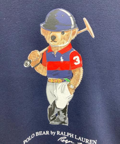 POLO RALPH LAUREN（ポロ・ラルフローレン）POLO RALPH LAUREN (ポロ・ラルフローレン) ポロベアー切替え パーカー ネイビー サイズ:Sの古着・服飾アイテム