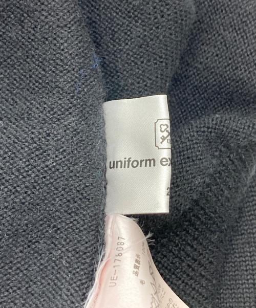 uniform experiment（ユニフォームエクスペリメント）uniform experiment (ユニフォームエクスペリメント) DAMAGED CREW NECK KNIT ブラック サイズ:2の古着・服飾アイテム