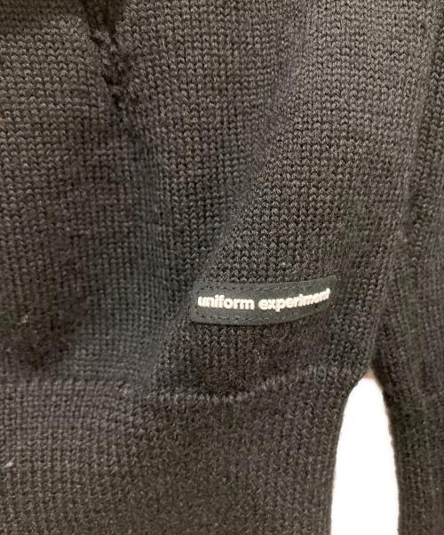 uniform experiment（ユニフォームエクスペリメント）uniform experiment (ユニフォームエクスペリメント) DAMAGED CREW NECK KNIT ブラック サイズ:2の古着・服飾アイテム