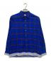 uniform experiment（ユニフォームエクスペリメント）の古着「LINE FLANNEL BIG REGULAR COLLAR SHIRT」｜ブルー