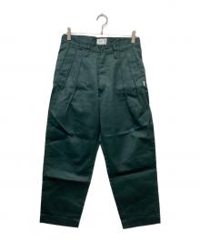 WTAPS（ダブルタップス）の古着「TUCK TROUSERS COTTON TWILL」｜グリーン
