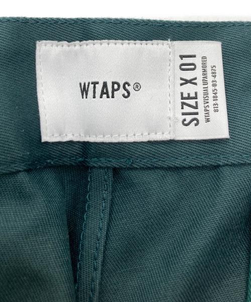 WTAPS（ダブルタップス）WTAPS (ダブルタップス) TUCK TROUSERS COTTON TWILL グリーン サイズ:01の古着・服飾アイテム