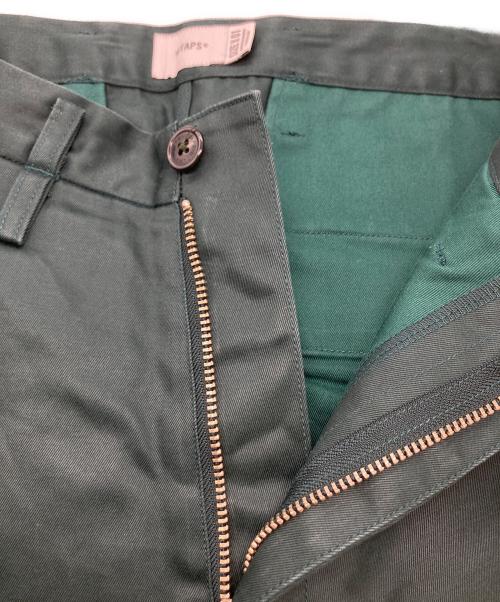 WTAPS（ダブルタップス）WTAPS (ダブルタップス) TUCK TROUSERS COTTON TWILL グリーン サイズ:01の古着・服飾アイテム