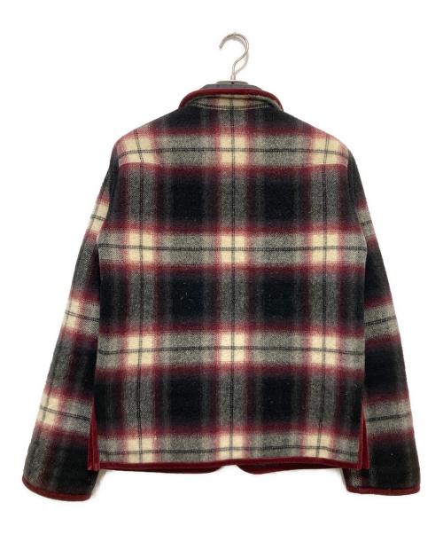 n(n) by NUMBER (N)INE（エヌエヌバイナンバーナイン）n(n) by NUMBER (N)INE (エヌエヌバイナンバーナイン) リバーシブルチェックジャケット レッド サイズ:2の古着・服飾アイテム