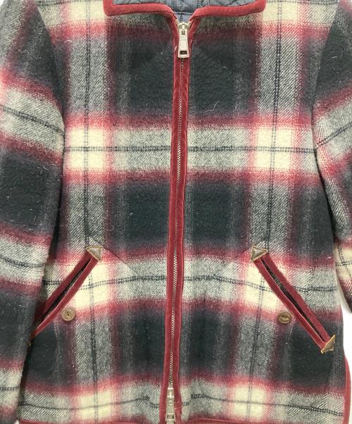 n(n) by NUMBER (N)INE（エヌエヌバイナンバーナイン）n(n) by NUMBER (N)INE (エヌエヌバイナンバーナイン) リバーシブルチェックジャケット レッド サイズ:2の古着・服飾アイテム