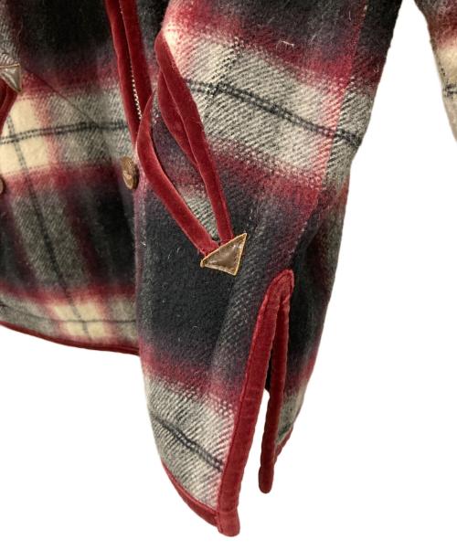 n(n) by NUMBER (N)INE（エヌエヌバイナンバーナイン）n(n) by NUMBER (N)INE (エヌエヌバイナンバーナイン) リバーシブルチェックジャケット レッド サイズ:2の古着・服飾アイテム
