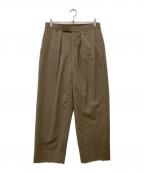 NORTON&SONSノートンアンドサンズ）の古着「single pleat Tailored Trouser」｜ブラウン