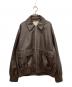 STUDIO NICHOLSON（スタジオ ニコルソン）の古着「PISTON シープレザー ジップアップジャケット」｜ブラウン