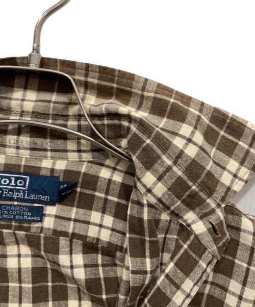POLO RALPH LAUREN（ポロ・ラルフローレン）POLO RALPH LAUREN (ポロ・ラルフローレン) 半袖シャツ ブラウン サイズ:Mの古着・服飾アイテム