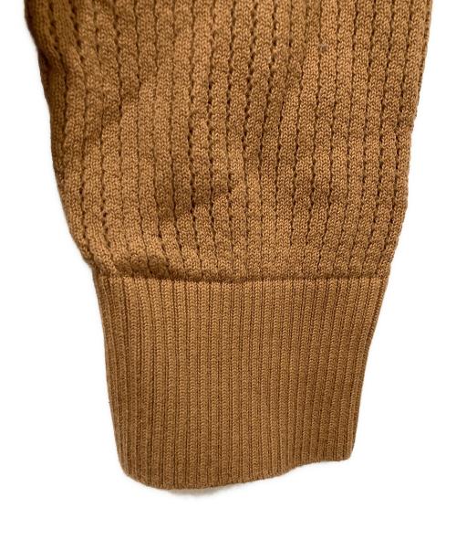 crepuscule（クレプスキュール）crepuscule (クレプスキュール) Stripe Mesh Knit Shirt ブラウン サイズ:1の古着・服飾アイテム