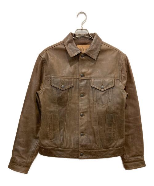 GAP BLUE JEANS（ギャップブルージーンズ）GAP BLUE JEANS (ギャップブルージーンズ) 3rdレザートラッカージャケット ブラウン サイズ:Sの古着・服飾アイテム