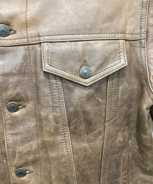 GAP BLUE JEANS（ギャップブルージーンズ）GAP BLUE JEANS (ギャップブルージーンズ) 3rdレザートラッカージャケット ブラウン サイズ:Sの古着・服飾アイテム