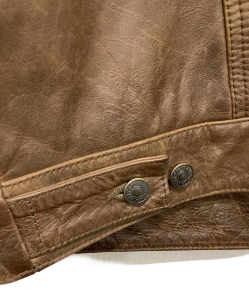 GAP BLUE JEANS（ギャップブルージーンズ）GAP BLUE JEANS (ギャップブルージーンズ) 3rdレザートラッカージャケット ブラウン サイズ:Sの古着・服飾アイテム