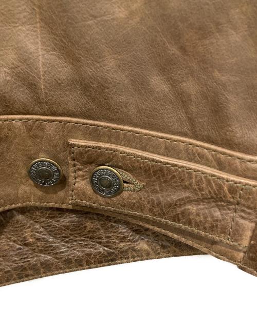 GAP BLUE JEANS（ギャップブルージーンズ）GAP BLUE JEANS (ギャップブルージーンズ) 3rdレザートラッカージャケット ブラウン サイズ:Sの古着・服飾アイテム