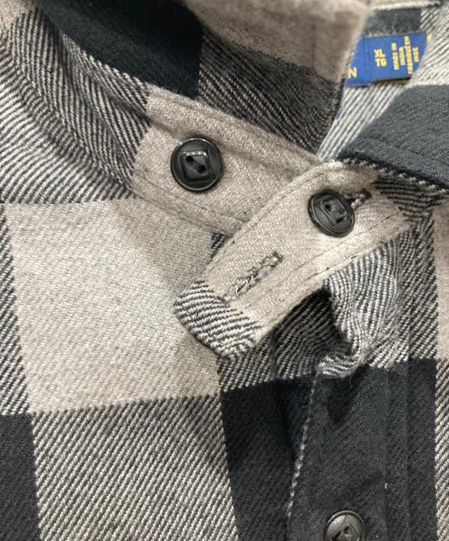 POLO RALPH LAUREN（ポロ・ラルフローレン）POLO RALPH LAUREN (ポロ・ラルフローレン) 裏ボアシャツジャケット ブラック×グレー サイズ:XLの古着・服飾アイテム