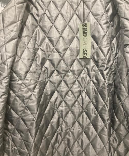 WIND AND SEA（ウィンダンシー）WIND AND SEA (ウィンダンシー) バック刺繍 ジップアップチェックジャケット ブラック×ホワイト サイズ:Lの古着・服飾アイテム