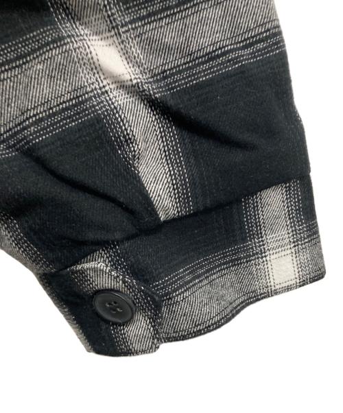 WIND AND SEA（ウィンダンシー）WIND AND SEA (ウィンダンシー) バック刺繍 ジップアップチェックジャケット ブラック×ホワイト サイズ:Lの古着・服飾アイテム