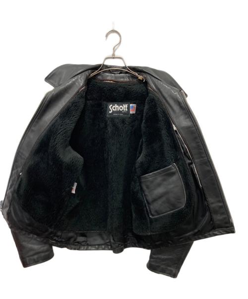 Schott（ショット）Schott (ショット) レザージャケット ブラック サイズ:40の古着・服飾アイテム