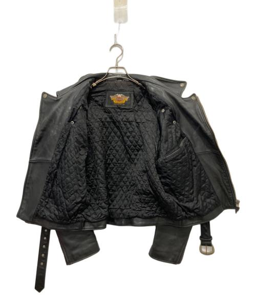 HARLEY-DAVIDSON（ハーレーダビッドソン）HARLEY-DAVIDSON (ハーレーダビッドソン) ダブルライダースジャケット ブラック サイズ:XLの古着・服飾アイテム