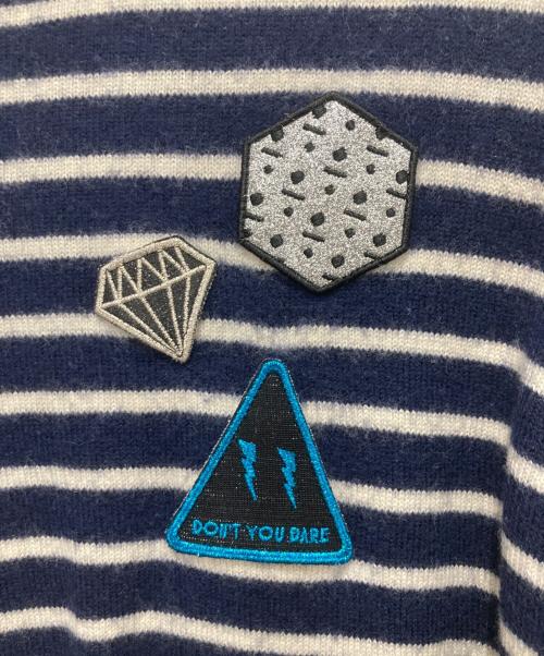 Saint Laurent Paris（サンローランパリ）Saint Laurent Paris (サンローランパリ) ボーダーニット ネイビー サイズ:Mの古着・服飾アイテム