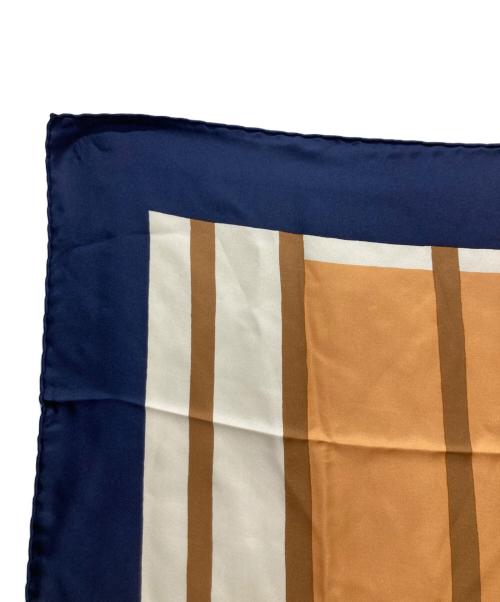 Christian Dior（クリスチャン ディオール）Christian Dior (クリスチャン ディオール) スカーフ ネイビー×オレンジの古着・服飾アイテム