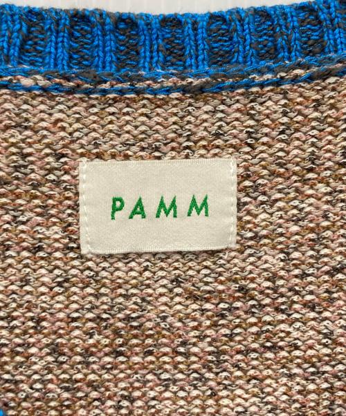 PAMM（パム）PAMM (パム) 小さな庭のカーディガン ブルー×ベージュ サイズ:FREEの古着・服飾アイテム